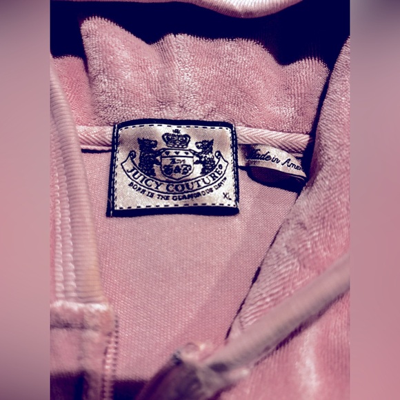 Authentic Juicy Couture Pink & White Hoodies Size XL - Picture 3 of 7